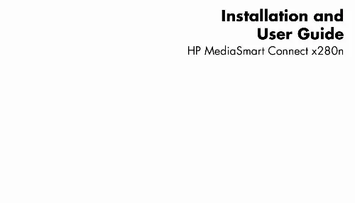 Mode d'emploi HP MEDIASMART CONNECT X280N