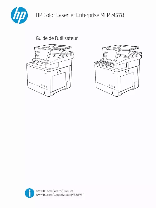 Mode d'emploi HP MFP M578C