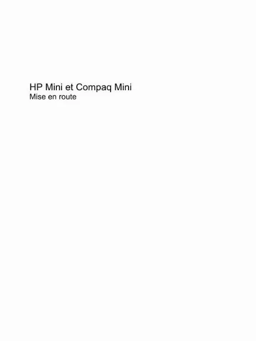 Mode d'emploi HP MINI 110-3601SA