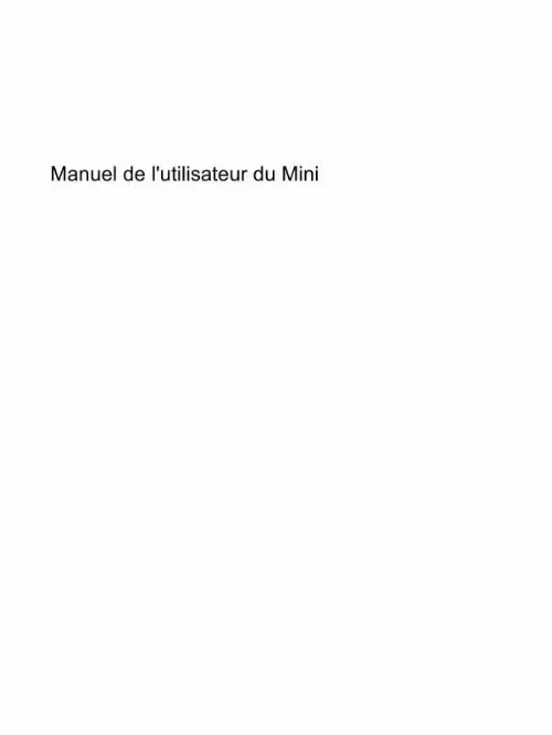 Mode d'emploi HP MINI 210-1014SA