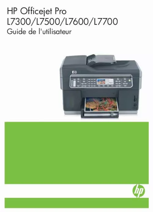 Mode d'emploi HP OFFICEJET PRO L7300 ALL-IN-ONE PRINTER