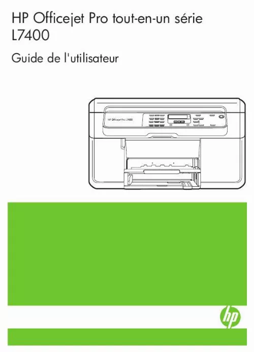 Mode d'emploi HP OFFICEJET PRO L7400 ALL-IN-ONE PRINTER