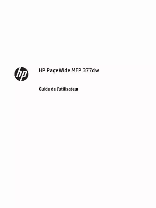 Mode d'emploi HP Â PAGEWIDE 377DW MFP