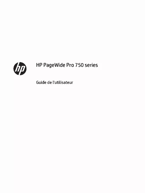 Mode d'emploi HP PAGEWIDE PRO 750DW