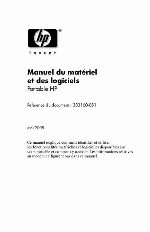 Mode d'emploi HP PAVILION DV1259EA