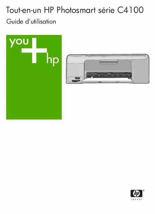 Mode d'emploi HP PHOTOSMART C4100 ALL-IN-ONE PRINTER