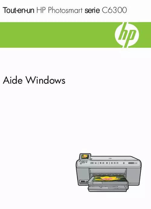 Mode d'emploi HP PHOTOSMART C6300 ALL-IN-ONE PRINTER