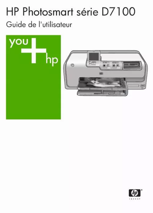 Mode d'emploi HP PHOTOSMART D7100