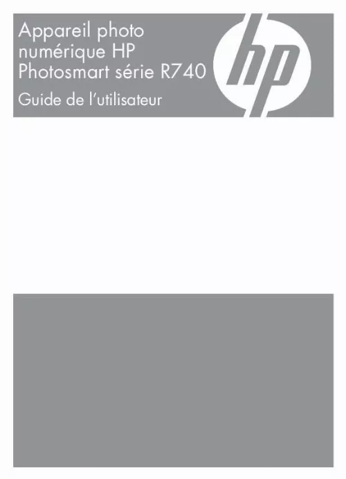 Mode d'emploi HP PHOTOSMART R740