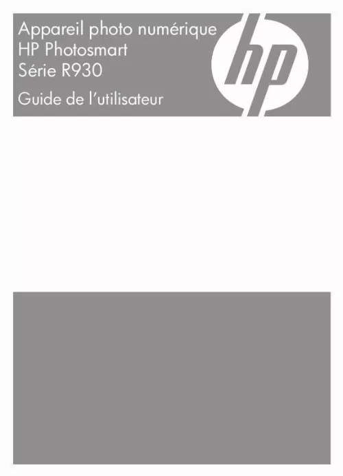 Mode d'emploi HP PHOTOSMART R930