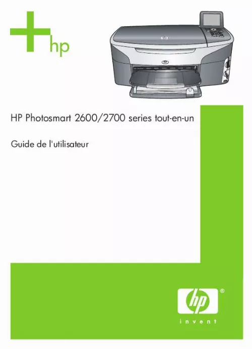 Mode d'emploi HP PHOTOSMART 2600