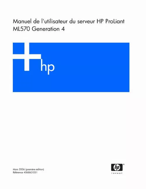 Mode d'emploi HP PROLIANT ML570 G4 SERVER