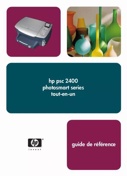 Mode d'emploi HP PSC 2400 PHOTOSMART ALL-IN-ONE