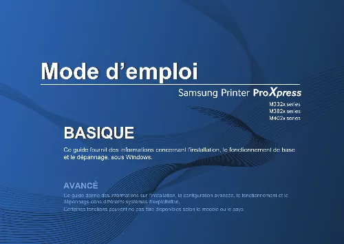 Mode d'emploi HP SL-M3820ND