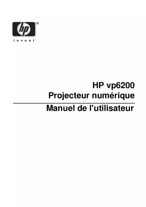 Mode d'emploi HP VP6200