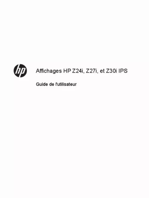 Mode d'emploi HP Z24I (D7P53AT)