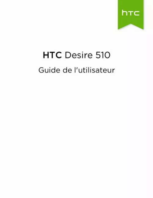 Mode d'emploi HTC DESIRE 510