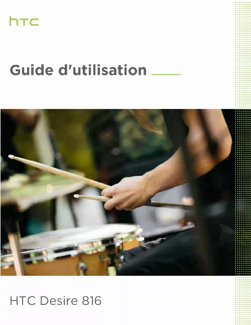 Mode d'emploi HTC DESIRE 816