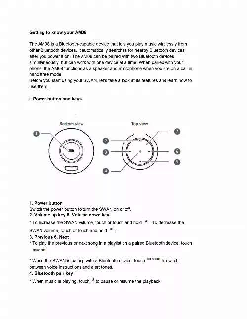 Mode d'emploi HUAWEI AM08