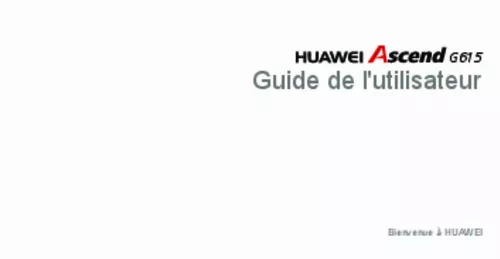 Mode d'emploi HUAWEI ASCEND G615