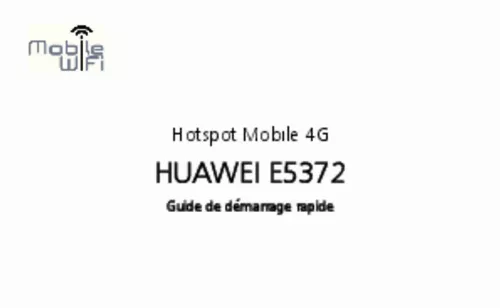 Mode d'emploi HUAWEI E5573