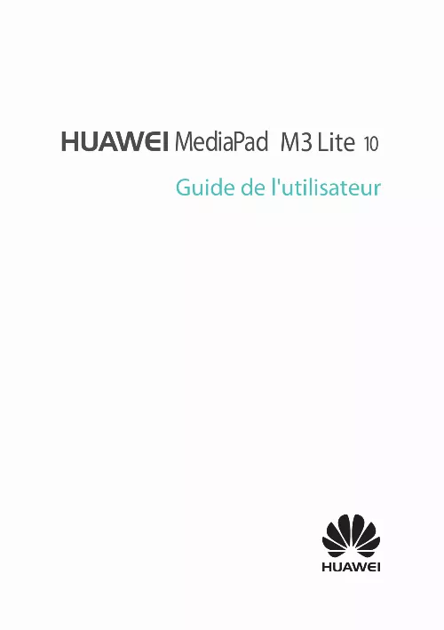 Mode d'emploi HUAWEI MEDIAPAD M3 LITE