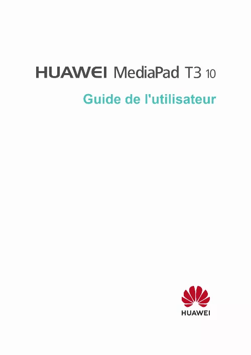 Mode d'emploi HUAWEI MEDIAPAD T3 10