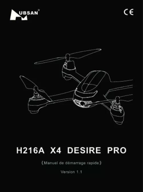 Mode d'emploi HUBSAN X4 DESIRE PRO (H216A) FPV RTF