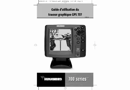 Mode d'emploi HUMMINBIRD GPS 737