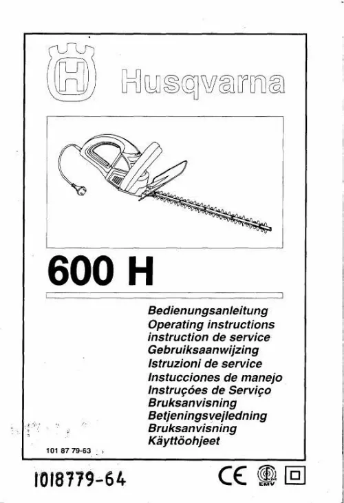 Mode d'emploi HUSQVARNA 600 H