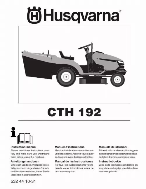 Mode d'emploi HUSQVARNA CTH192