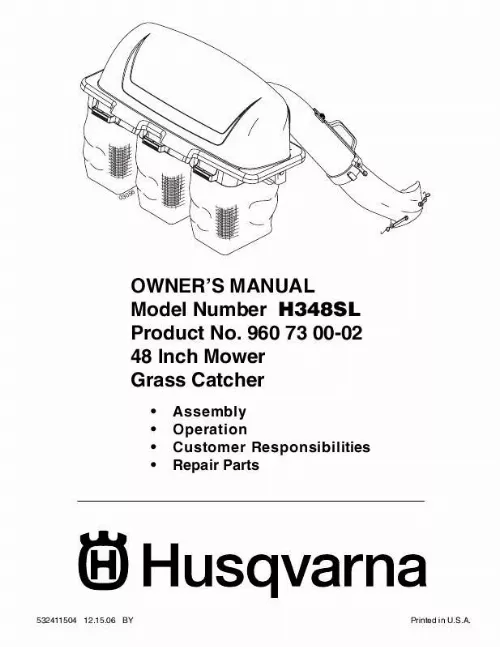 Mode d'emploi HUSQVARNA H348SL