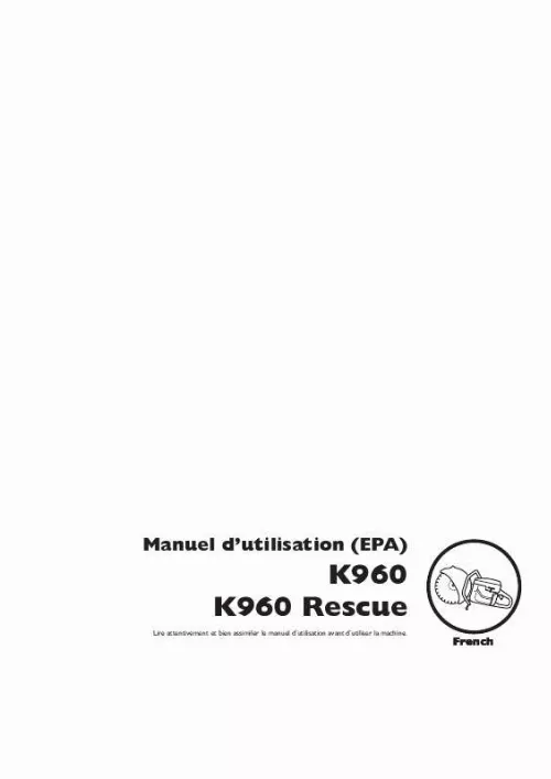 Mode d'emploi HUSQVARNA K960 RESCUE