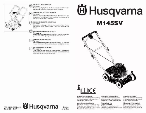 Mode d'emploi HUSQVARNA M145SV