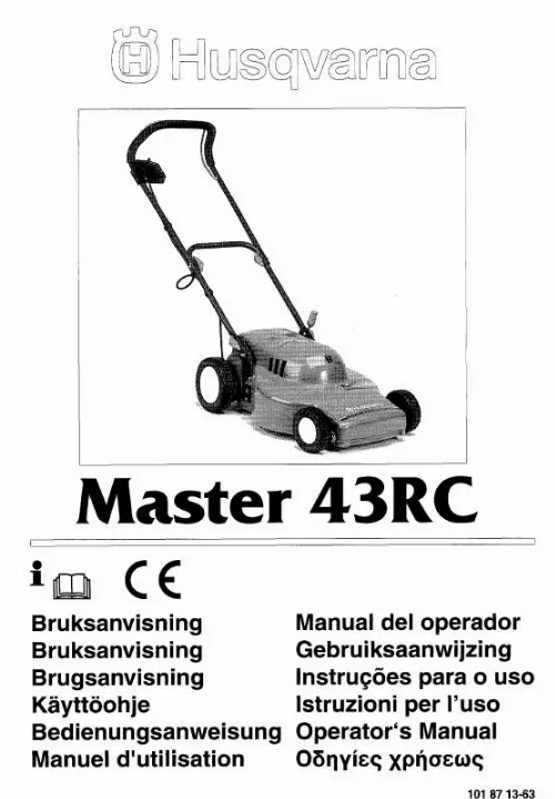 Mode d'emploi HUSQVARNA MASTER 43 RC