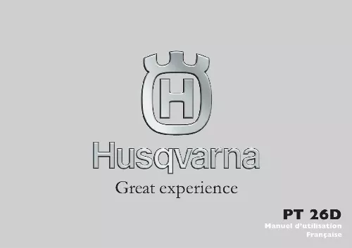 Mode d'emploi HUSQVARNA PT 26D