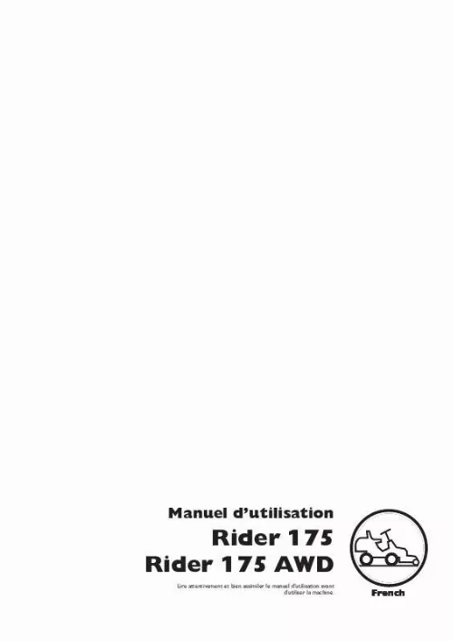 Mode d'emploi HUSQVARNA RIDER 175