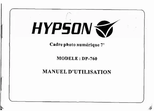 Mode d'emploi HYPSON DP-760
