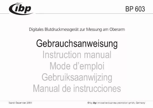 Mode d'emploi IBP BP 603