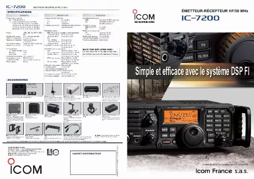 Mode d'emploi ICOM IC-7200