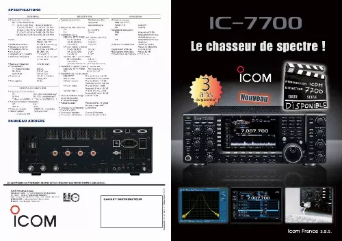 Mode d'emploi ICOM IC-7700