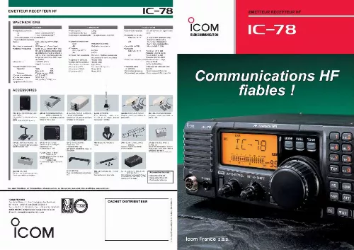 Mode d'emploi ICOM IC-78