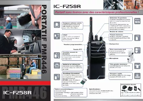 Mode d'emploi ICOM IC-F25SR