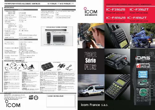 Mode d'emploi ICOM IC-F4161S