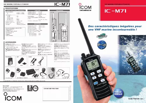 Mode d'emploi ICOM IC-M71
