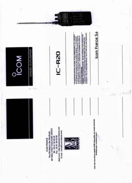 Mode d'emploi ICOM IC-R20