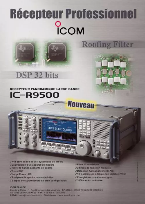 Mode d'emploi ICOM IC-R9500