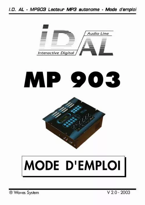 Mode d'emploi ID-AL MP 903
