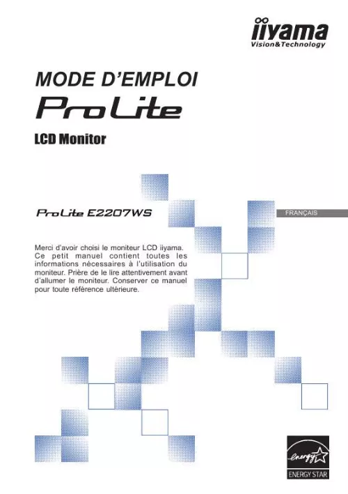 Mode d'emploi IIYAMA E2207WS