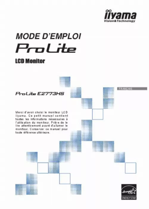 Mode d'emploi IIYAMA E2273HDS-B1A